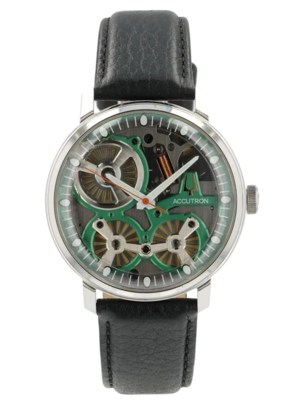 Accutron Electrostatic Spaceview Green Dial Steel 43.5mm Quartz Men’s 2ES6A001